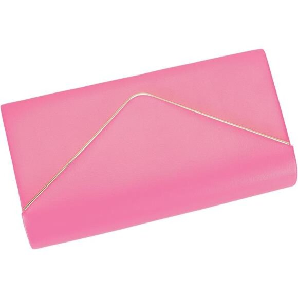 Vegan Leather Envelope Clutch Bag Pink - Picture 6 of 6